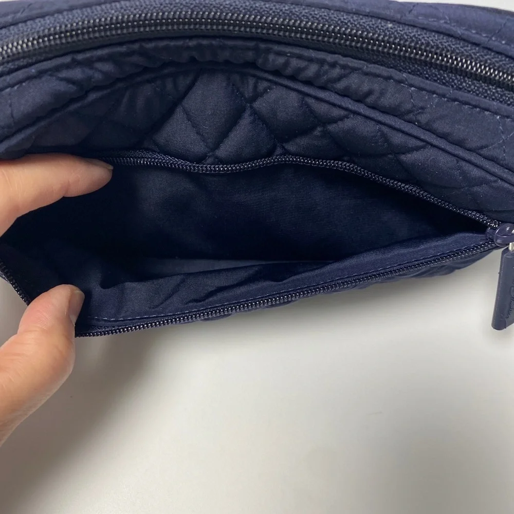 Vera Bradley X Lilly Medical Cosmetic Bag Classic Navy Blue Quilted NWOT
